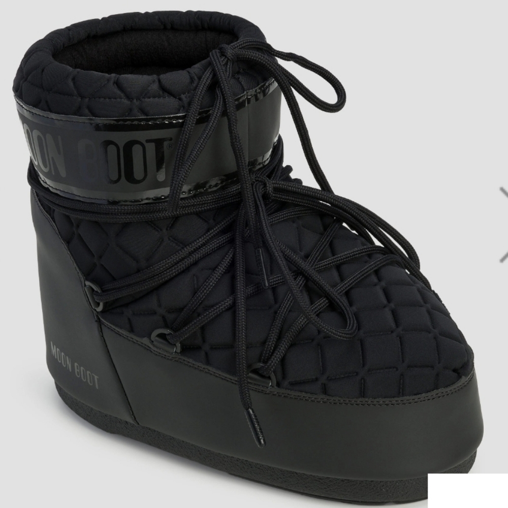 Moon Boots Icon Black Quilted Snow Boots Moon Boot Icon Quilted Boot Quilt Black